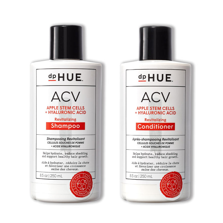 dpHUE ACV Revitalizing Shampoo + Conditioner - Supports Healthy Hair Growth - With Apple Cider Vinegar & Hyaluronic Acid - Vegan & Color Safe, 8.5 oz Each