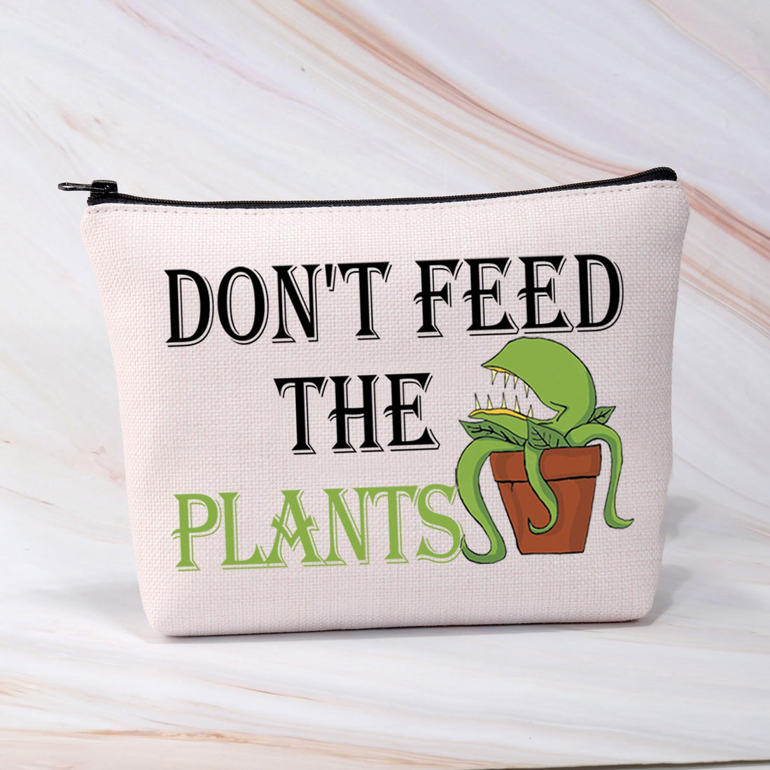 BDPWSS Don't Feed the Plants Makeup Bag For Little Shop Horror Musical Inspired Gift Spooky Horror Musical Fan Gift (Feed Plants)