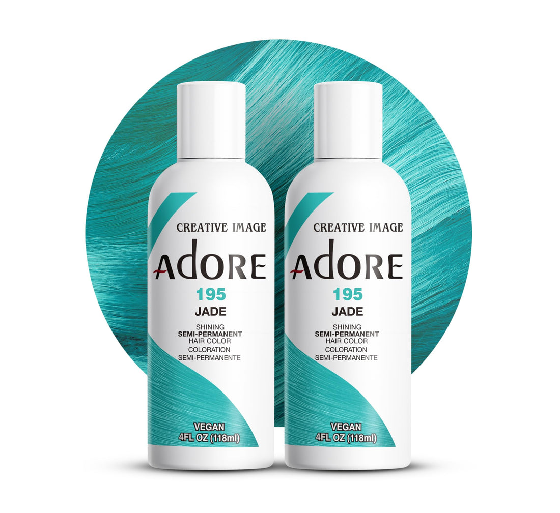 Adore Semi-Permanent Haircolor #195 Jade 4 Ounce (118ml) (2 Pack)