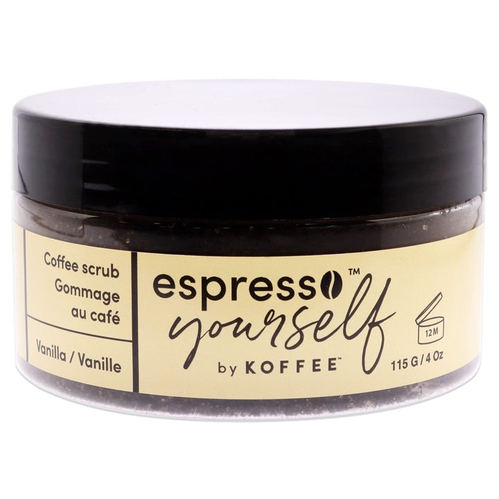 Koffee Beauty Vanilla Coffee Scrub - Exfoliating Body And Face Scrub - Polish And Smooth Skin With Ease - Invigorate Senses With Vanilla Fragrance Formula - For Naturally Radiant Skin - 4 Oz