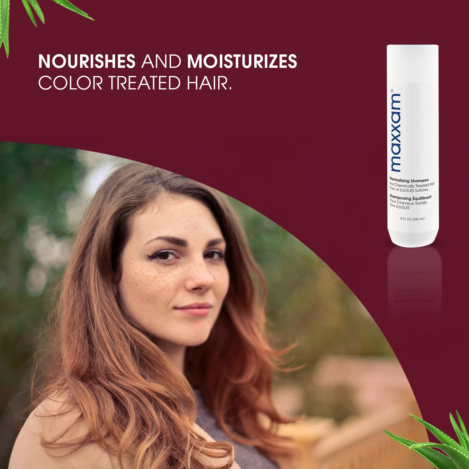 Maxxam Normalizing pH Restoring Daily Shampoo with Sunscreen and Moisturizers, For Color Treated Hair, Sulfate Free, 10 Fl Oz