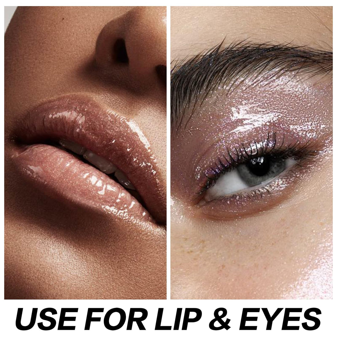 FOCALLURE High Shine Glitter Lip Gloss,Hydrates and Soothes Lips for a Gorgeous,Delivers a Non-sticky Glossy finish,Long-lasting Shine & Fuller-looking Lip Makeup,PK03 ENVY SHADOW