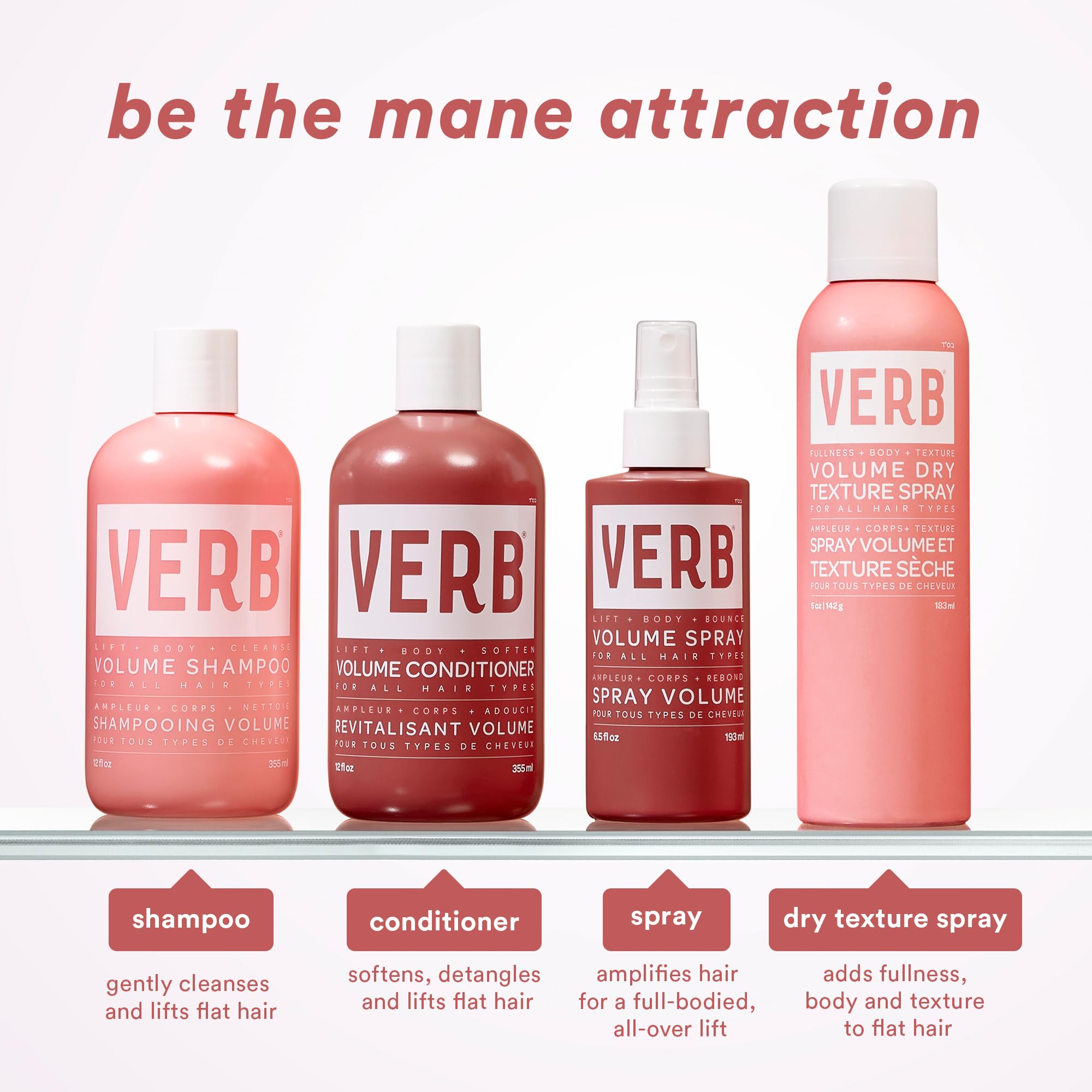 VERB Volume Conditioner 12 fl oz- Softens, Detangles + Lifts Flat Hair- Sulfate, Paraben and Gluten Free