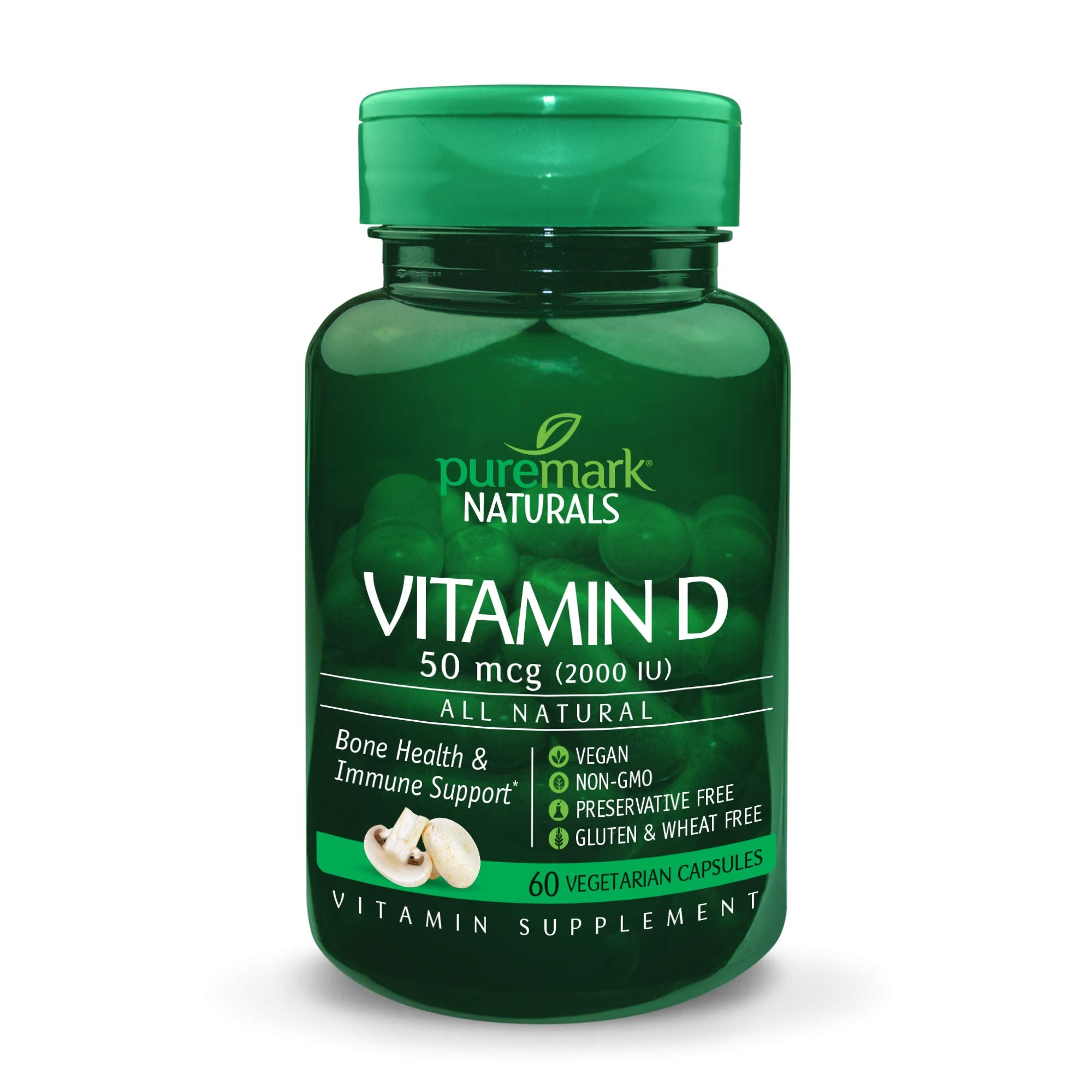 Puremark Vitamin D 2000 Iu Vegetarian Capsules, 60 Count