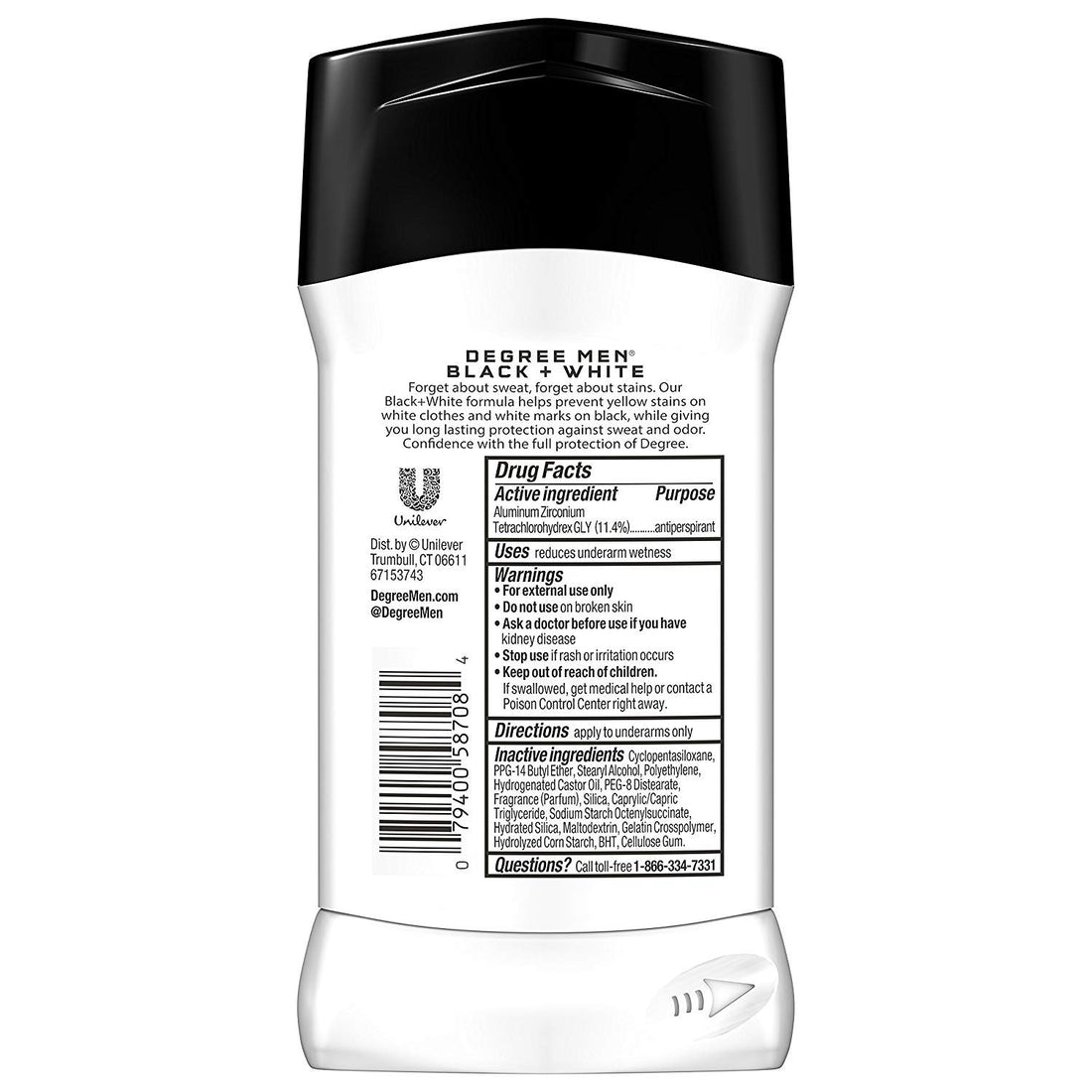 2.7 oz, (Pack of 12) , Black + White : Degree Men UltraClear Antiperspirant Deodorant, Black + White 2.7 oz (Pack of 12)