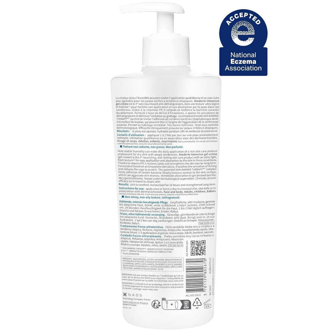 Bioderma - Atoderm Intensive Gel-Crème - Body Lotion - Soothing and Moisturizing Body Cream for Sensitive Dry Very Dry to Atopic Skin
