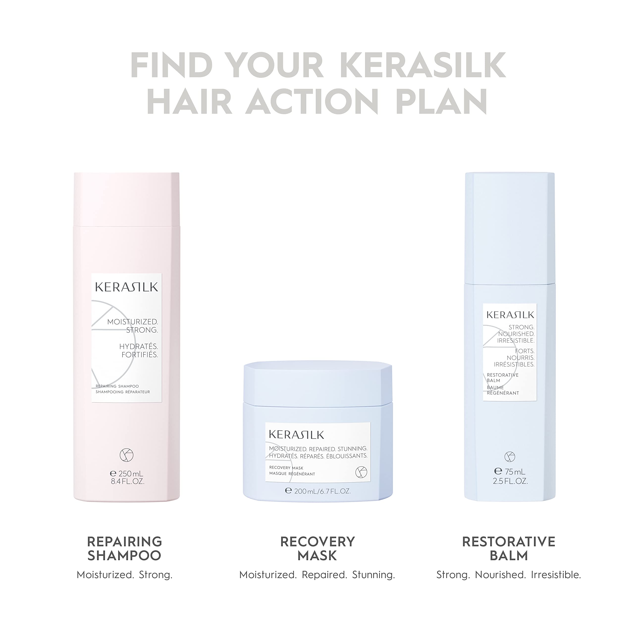 KERASILK Repairing Conditioner |Deeply Nourishes & Moisturizes | Reduces Breakage & Prevents Further Damage | For Dry, Stressed & Damaged Hair | Ideal For Various Hair Types & Textures | 200ml