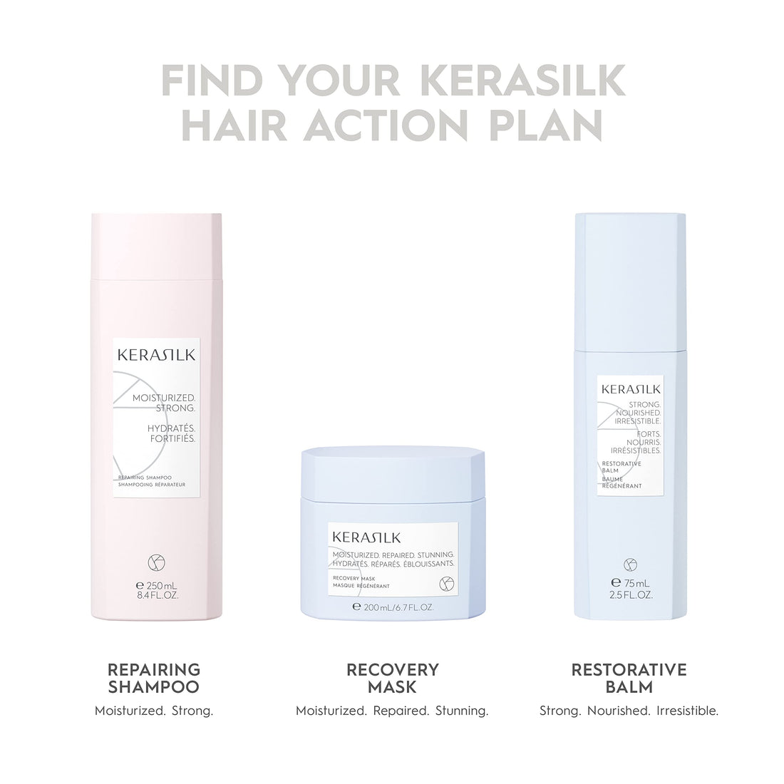 KERASILK Repairing Conditioner |Deeply Nourishes & Moisturizes | Reduces Breakage & Prevents Further Damage | For Dry, Stressed & Damaged Hair | Ideal For Various Hair Types & Textures | 200ml