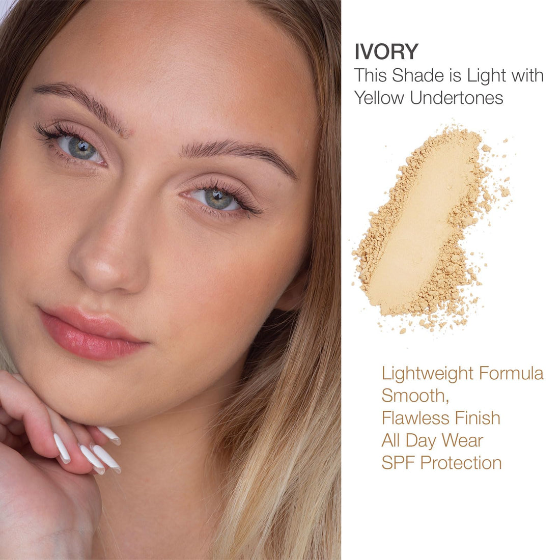 Bella Pierre Mineral Foundation, Ivory, 0.3-Ounce