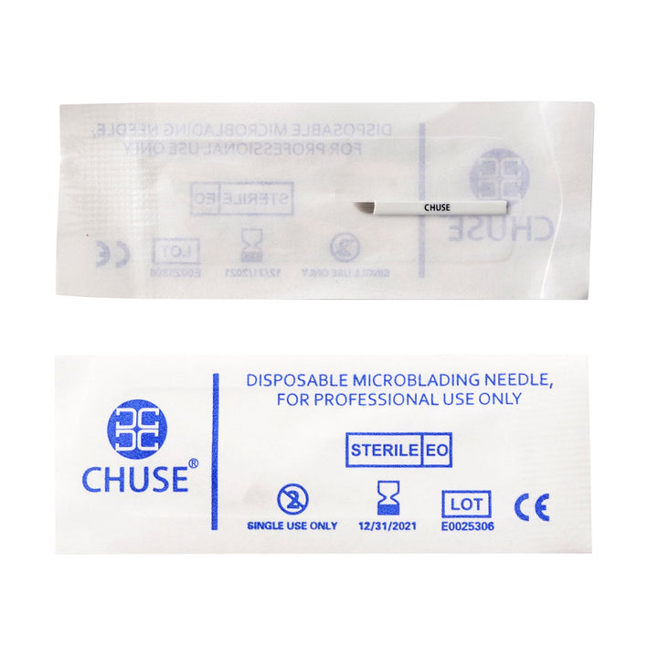 Chuse S7 50pcs Permanent Makeup Needle Manual Eyebrow Tattoo Microblade 7 Sloped Needles