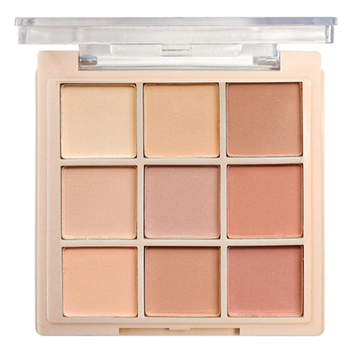 MEICOLY 9 Colors Glitter Eyeshadow Palette, Long Lasting Shimmer Eye Makeup, Waterproof Matte Shade, Eye Shadow Makeup, Light Flesh