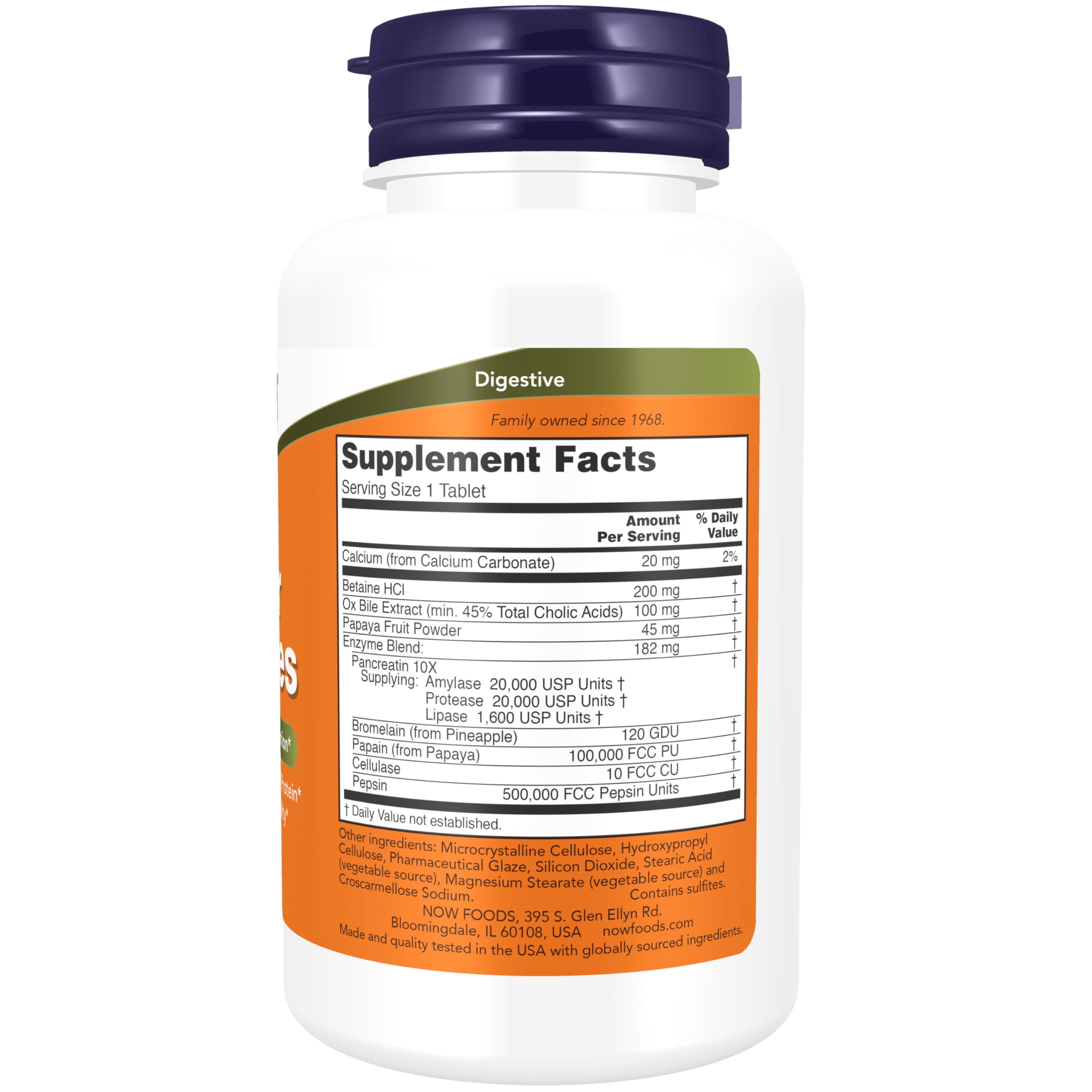 NOW Foods Supplements, Super Enzymes, Formulated with Bromelain, Ox Bile, Pancreatin and Papain, Super Enzymes, 90 Tablets