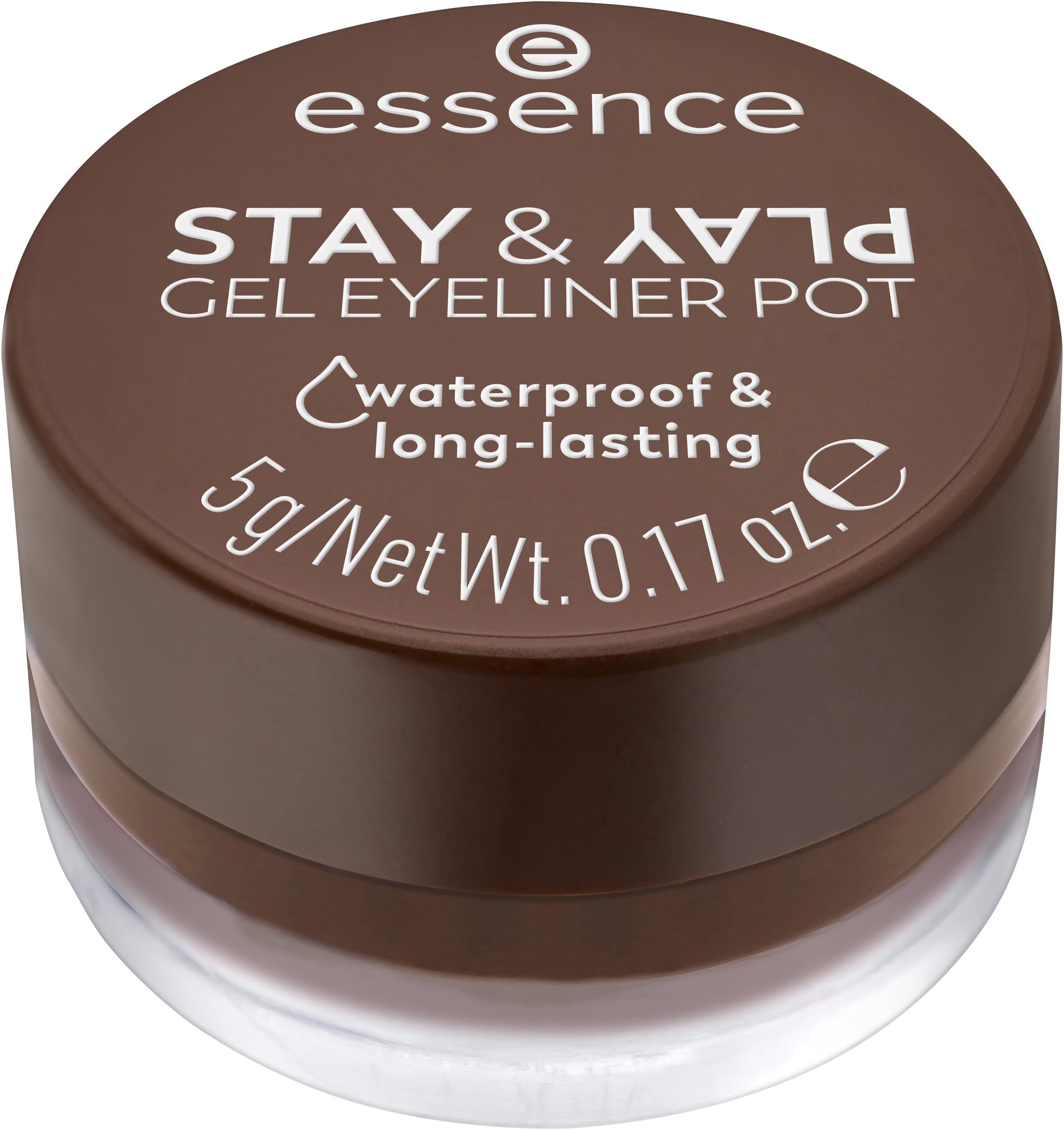 essence | Stay & Play Gel Eyeliner Pot | Waterproof, Long Lasting, Highly Pigmented | Vegan & Cruelty Free (02 | Brown)