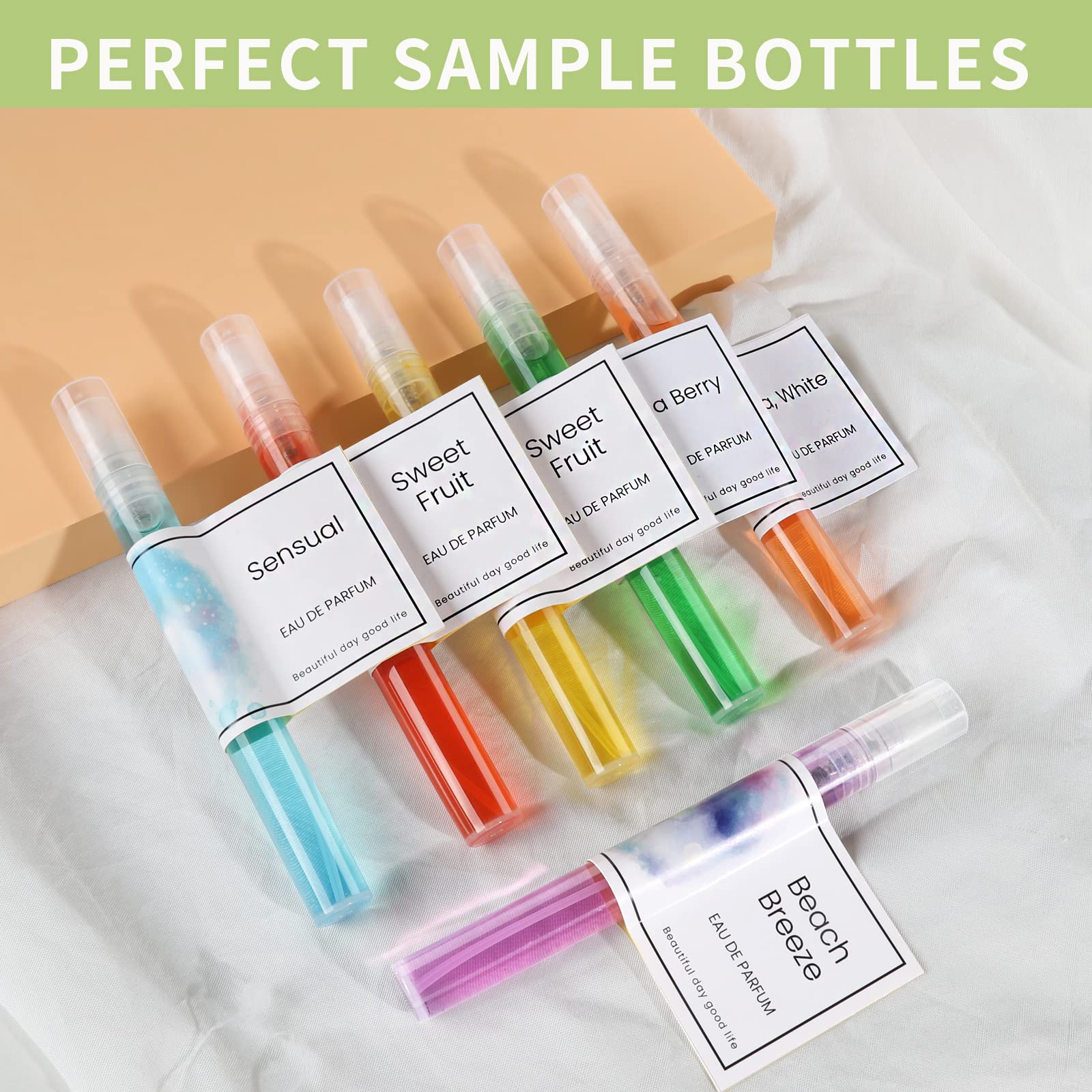 Teenitor 20Pcs Mini Spray Bottles, 10ml Mini Spray Bottles 5ml Mini Spray Bottles, Plastic Refillable Perfume Bottles Empty, Clear Travel Perfume Bottles Refillable