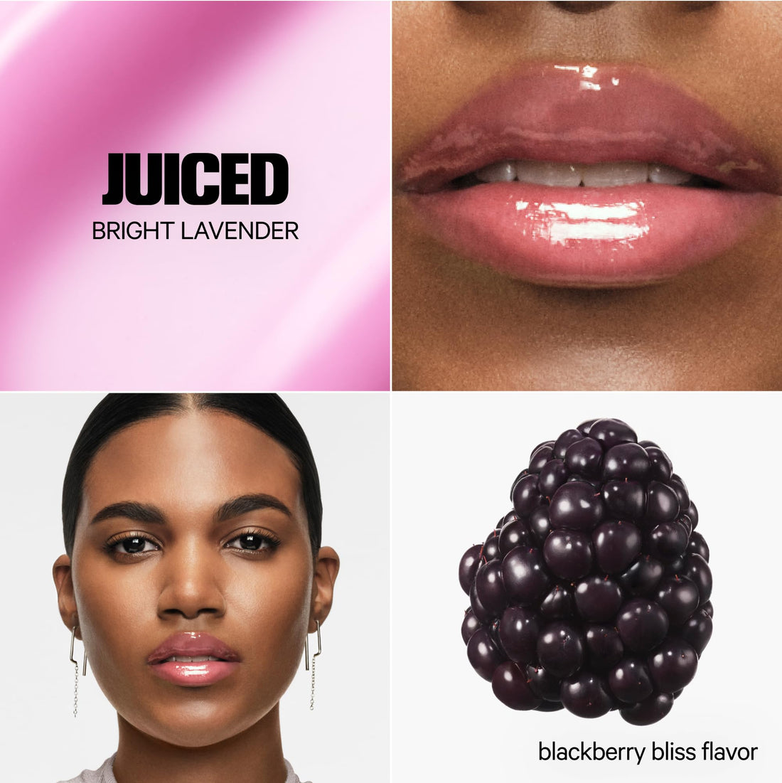 Milk Makeup Balmade Electrolyte Lip Balm – Hydrating, Semi-Sheer Gloss Nourishes + Replenishes Moisture – Clean, Vegan Formula with High-Shine Finish – Juiced (Bright Lavender, Blackberry Bliss), .4oz