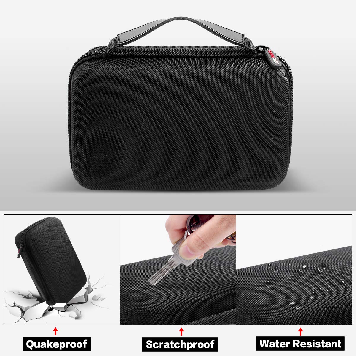 Case for Hatteker/for oneisall/for Ufree/for Novah Hair Clipper, Beard Trimmer Organizer Storage for Men Hair Cutting Kit Precision Shaver, with Inner Net Bag for Grooming Kit (Case Only)