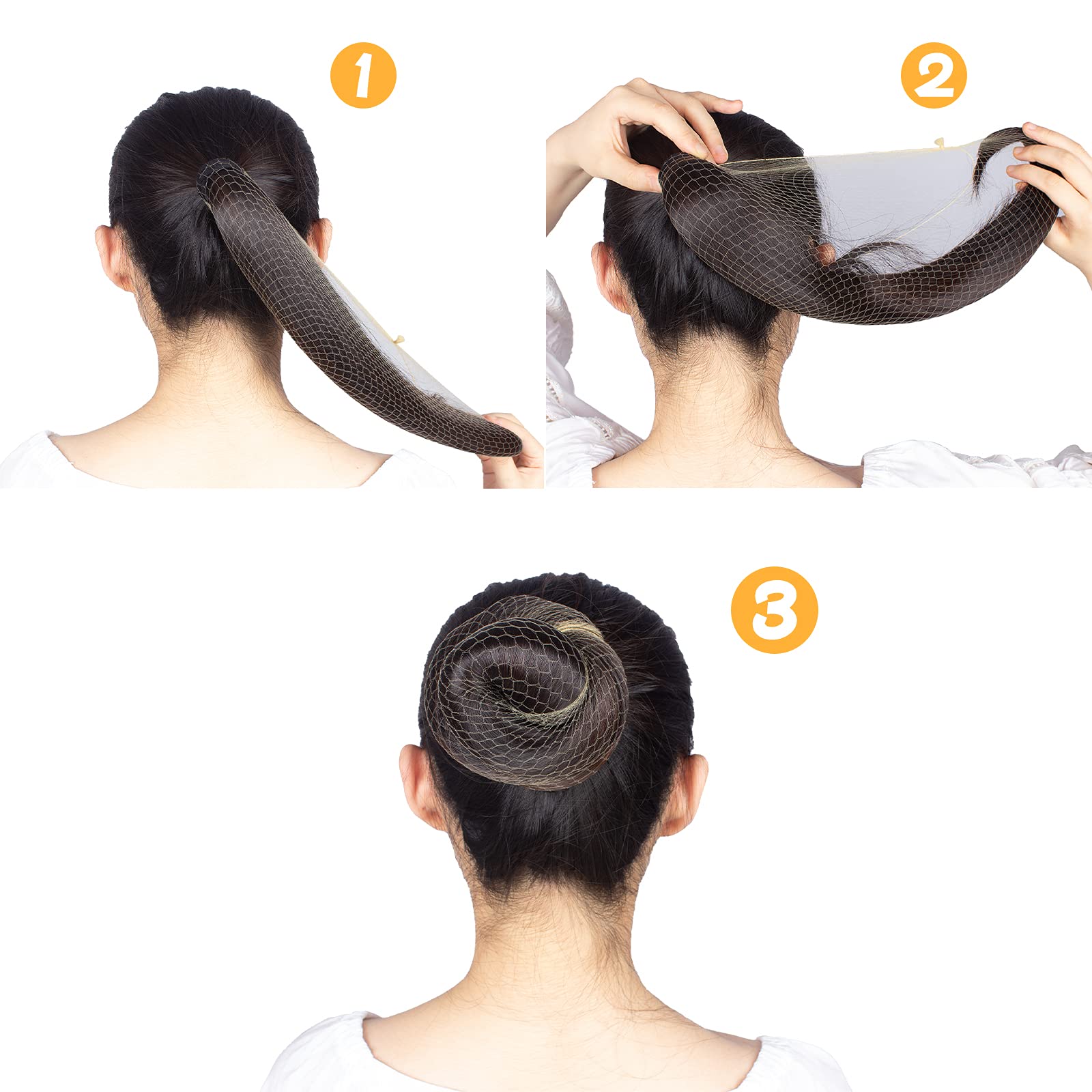WeKen Pack of 100pcs Hair Nets Invisible Elastic Edge Mesh 50cm 20 Blonde