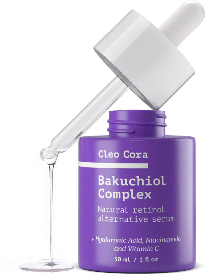 Bakuchiol Retinol Serum - Anti Aging Serum for Face & Eyes - Korean Skincare Retinol Alternative - Fine Lines & Wrinkles - Rejuvenation Facial Skin Care Booster - Bakuchiol Niacinamide Hyaluronic Acid