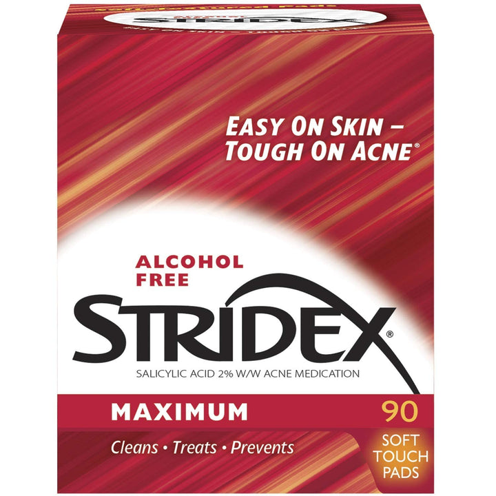 Stridex Daily Care Acne Pads Maximum Strength, 90 ct, 2 pk