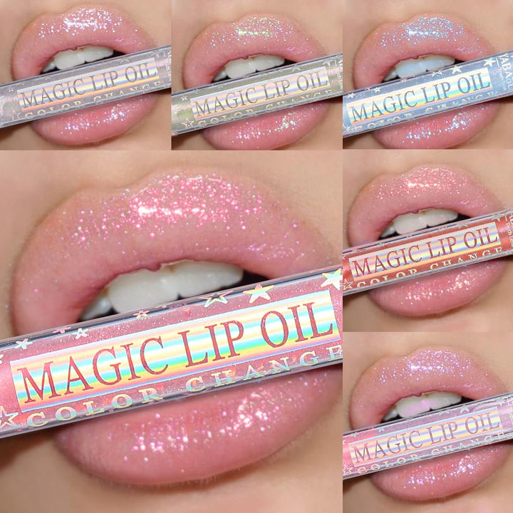 Petansy Shimmery Glitter Lip Gloss 6 Colors Liquid Lipstick Set Plumping Lip Oil | Syrupy gloss | Long Lasting | Moisturizing| High Shine | Lip Glow Set (6 Colors/Set)