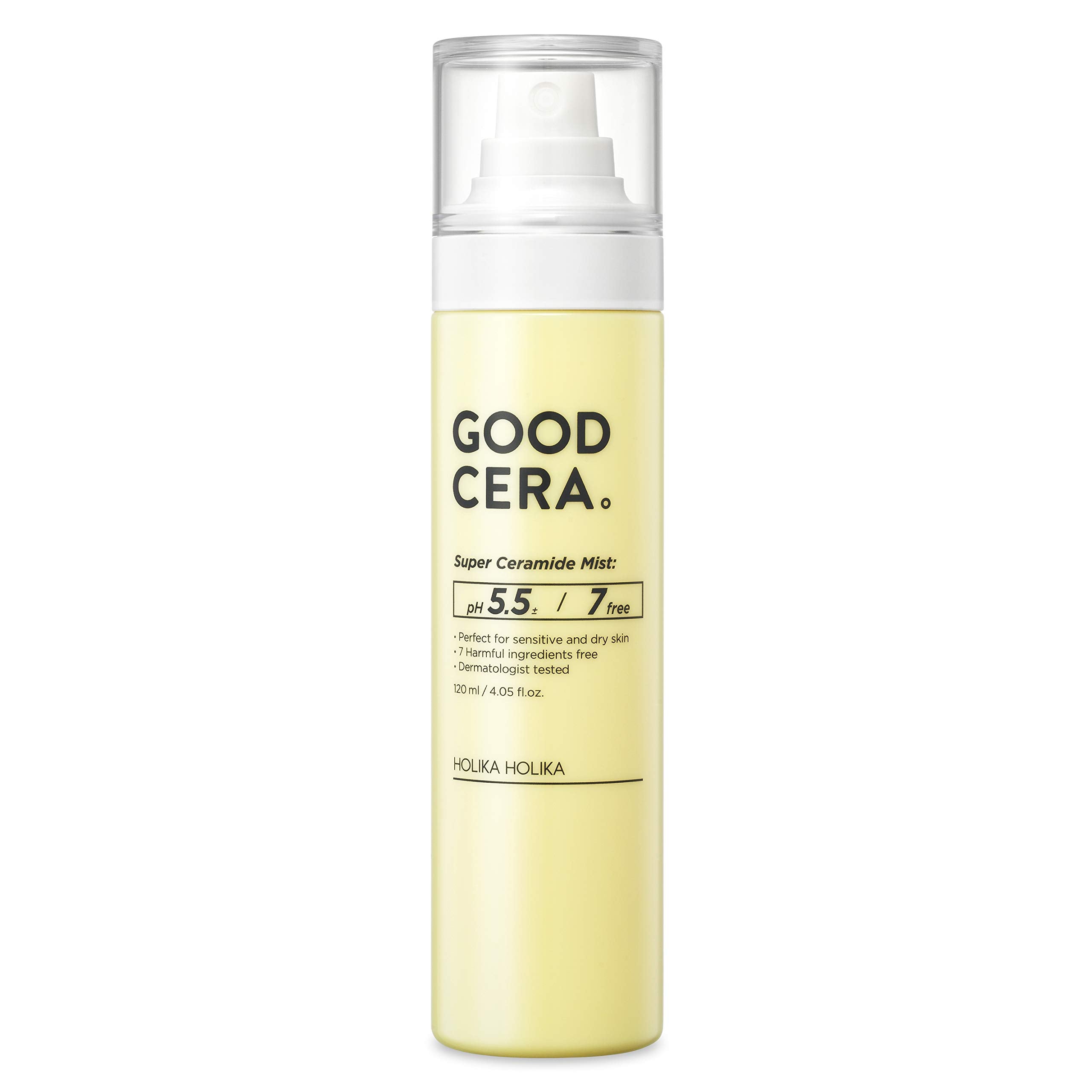 HOLIKA HOLIKA Good Cera Super Ceramide Mist | Face Mist Hydrating Spray w/Fermented Ceramides | Korean Skincare Low pH Face Moisturizer Mist Spray | Facial Spray Hydrating Mist (4.05 fl oz)