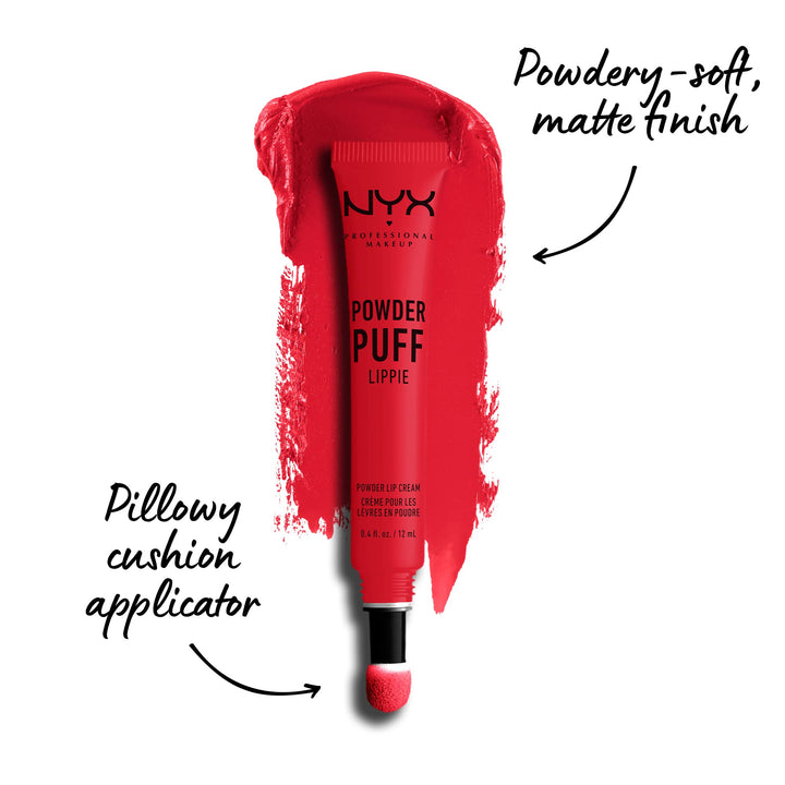 NYX PROFESSIONAL MAKEUP MAKEUP Powder Puff Lippie Powder Lip Cream, Boy's Tears, 0.4 Ounce