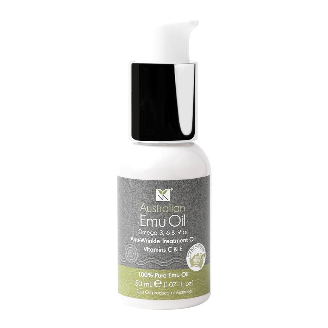 Natural Anti Wrinkle Oil with Emu Oil, Vitamin E, and Essential Oils - 50ml - The Ultimate Natural Anti Wrinkle Oil for Moisturizing, Anti-Aging, and Wrinkle Reduction