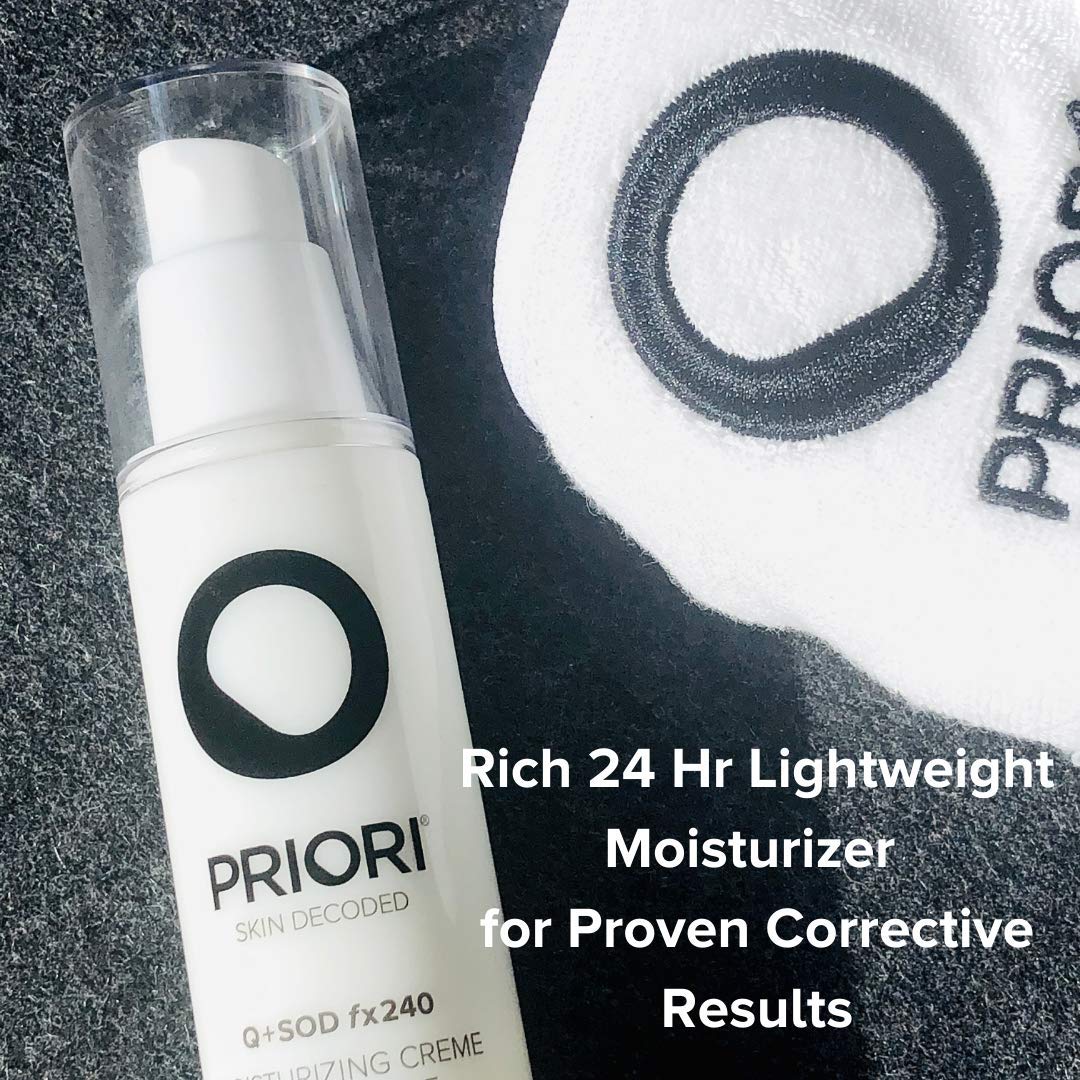 PRIORI Skincare Moisturizing Creme with CoQ10 Advanced Age Defying Hydrating Face Cream for Women and Men 24 Hr Moisturizer Lactic Acid, Retinol, Antioxidant Protection 1.7 fl oz
