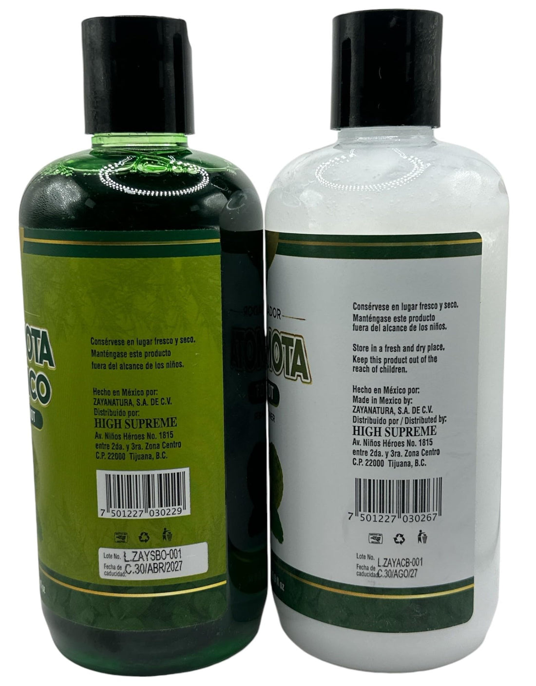 Shampoo Organic Bergamot + Conditioner (16.9 fl oz) with Aloe Vera & Rosemary | SHAMPOO ORGÁNICO BERGAMOTA con Sábila & Romero + Acondicionador - 500 ml - Biotina