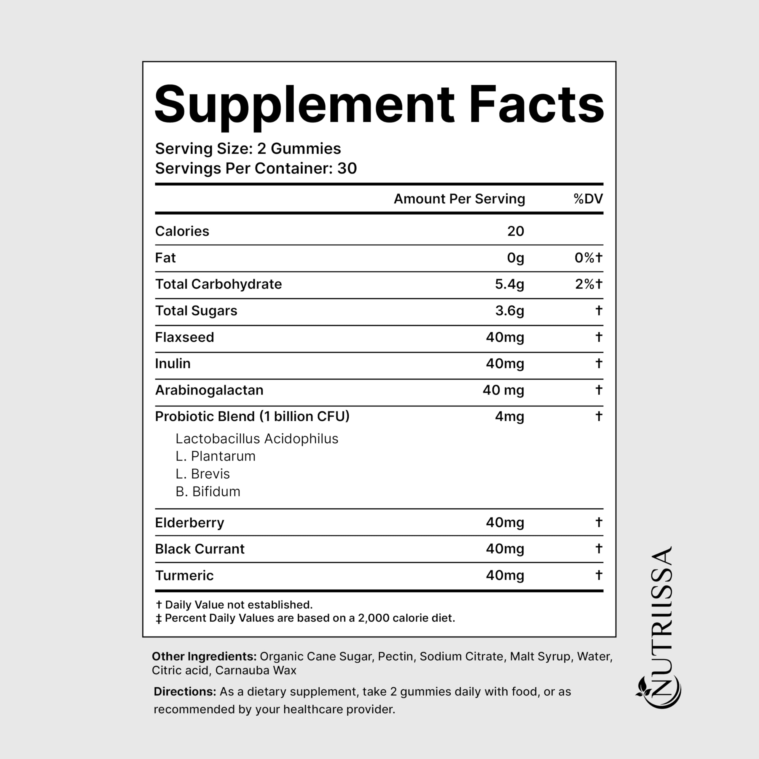 Nutriissa Flaxseed Gummies – Digestive Health & Omega Support – EPEB Certified for Purity & Potency – 60 Blueberry Flavored Vegan Gummies