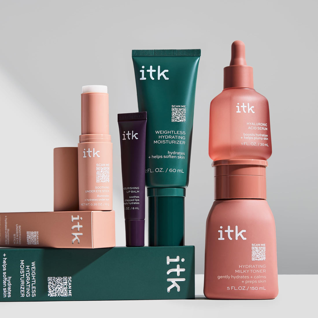 ITK Nourishing Lip Balm - Hydrate Dry, Chapped Lips with Shea Butter + Coconut Oil + Vitamin E - Moisturizes + Soothes Chapped Lips - Glossy, Fragrance Free, Clear, 0.2 Oz