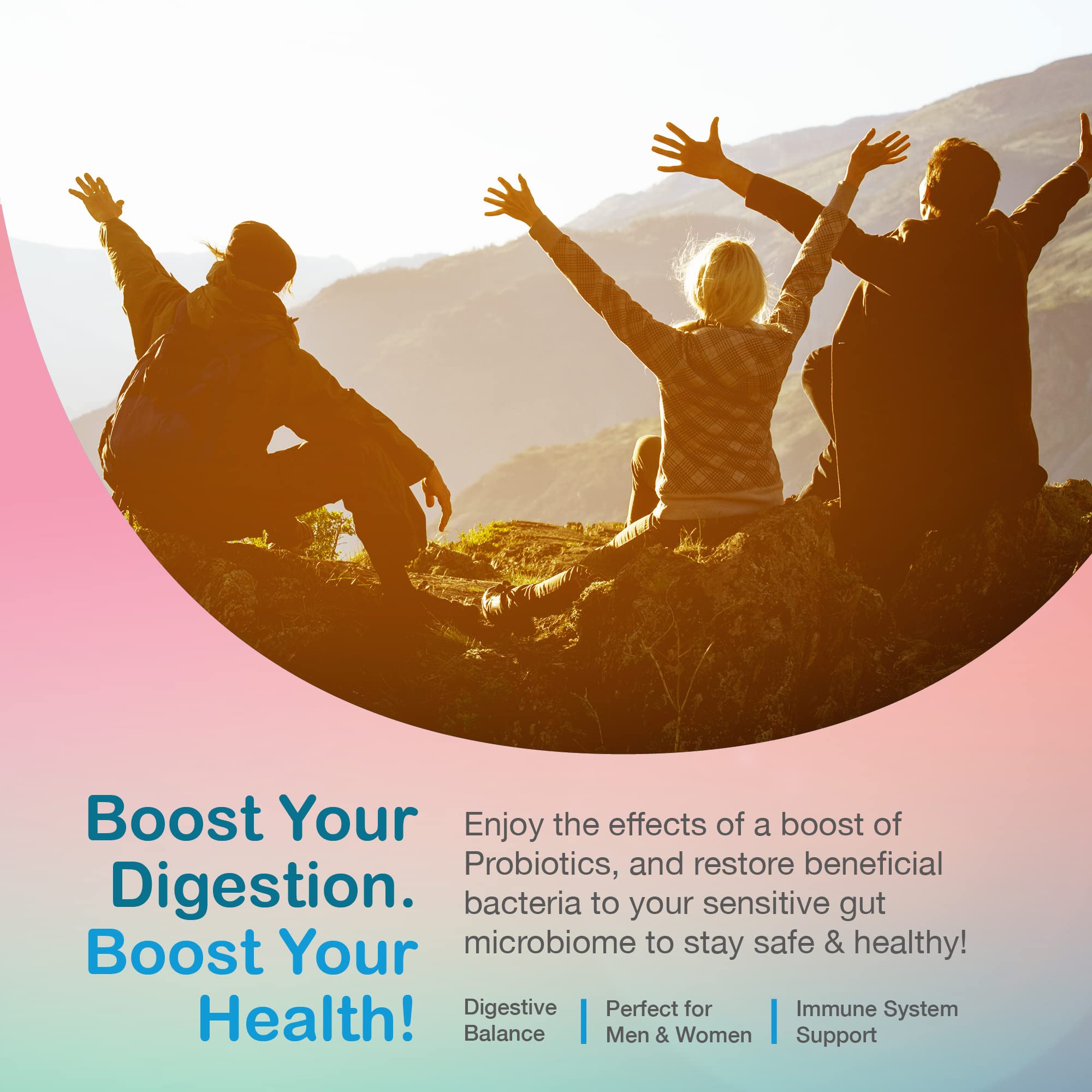 YUM-V'S - Zero Sugar Probiotic Gummies for Digestive Health - Sugar Free Probiotics for Women, Men & Kids - Gut Health Probiotic Gummies for Adults & Kids - Digestive Support Gummy Supplements - 60ct