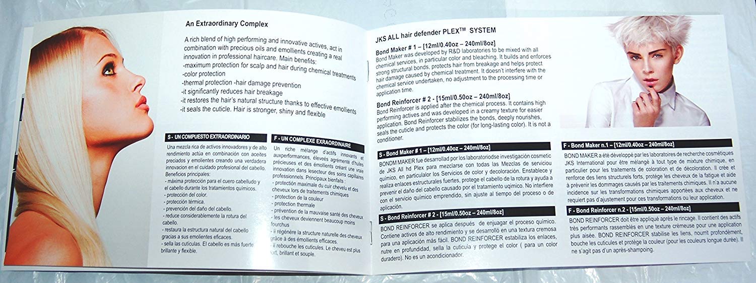 PLEX Defender & Repair Bundle - 3 Items: PLEX Bond Treatment Kit, Shampoo, and Conditioner by JKS ALL Hair