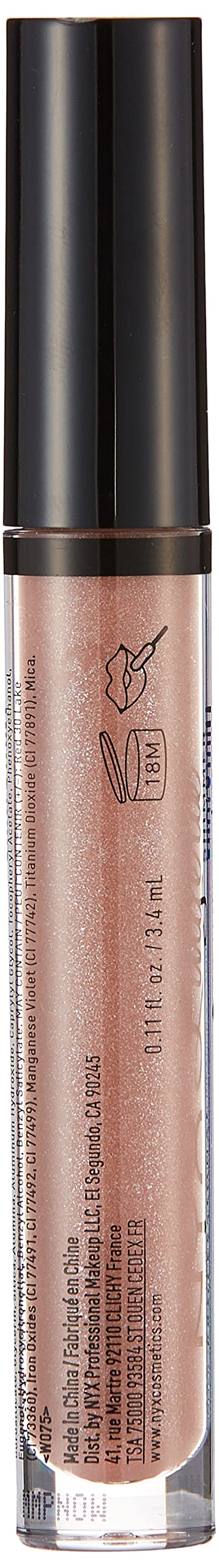 Nyx Professional Makeup Lip Lingerie Shimmer, Toffee Nude, 0.11 Ounce