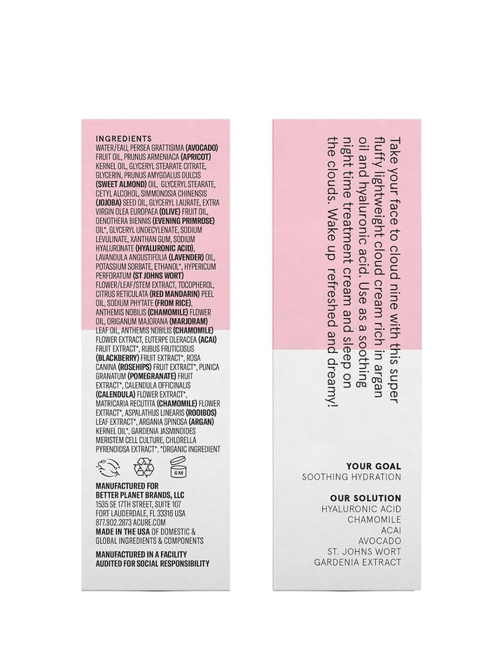 Acure Seriously Soothing Cloud Cream, 1.7 Fluid Ounce