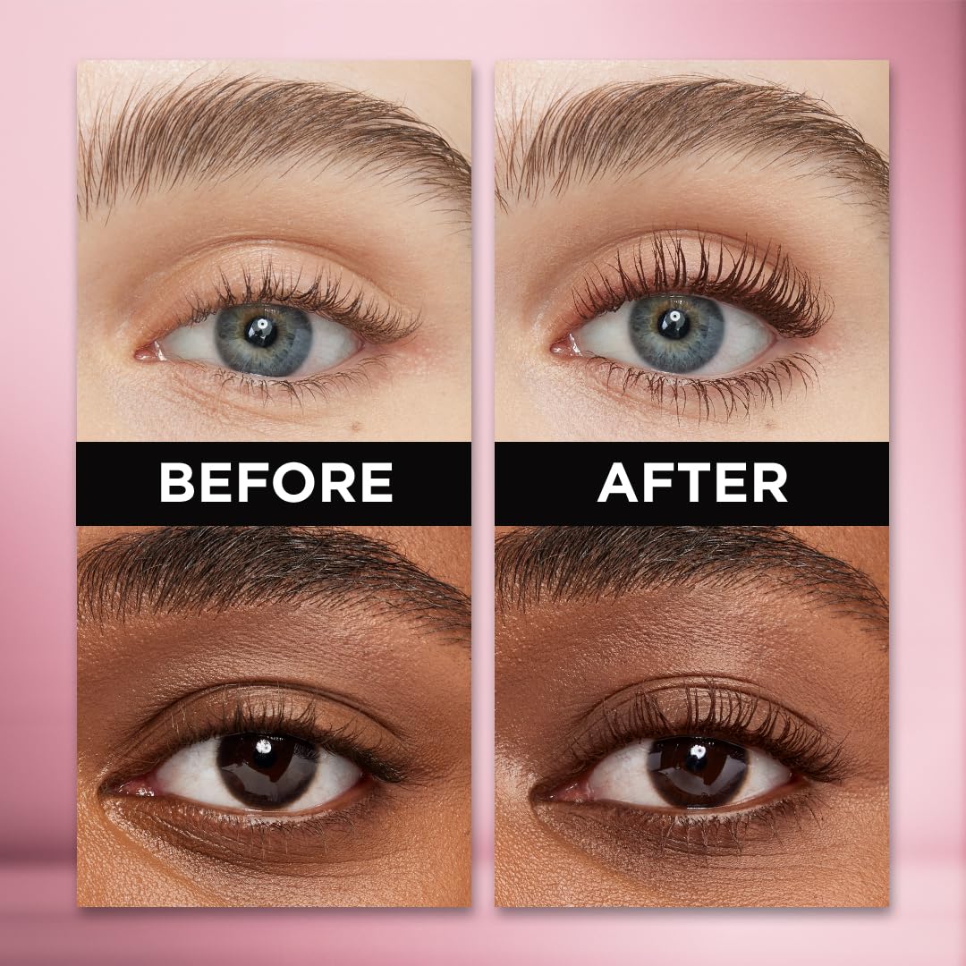 L'Oreal Paris Makeup Voluminous Lash Paradise Mascara, Voluptuous Volume, Intense Length, Feathery Soft Full Lashes, No Flaking, Smudging or Clumping, Latte Brown, 0.28 Fl Oz