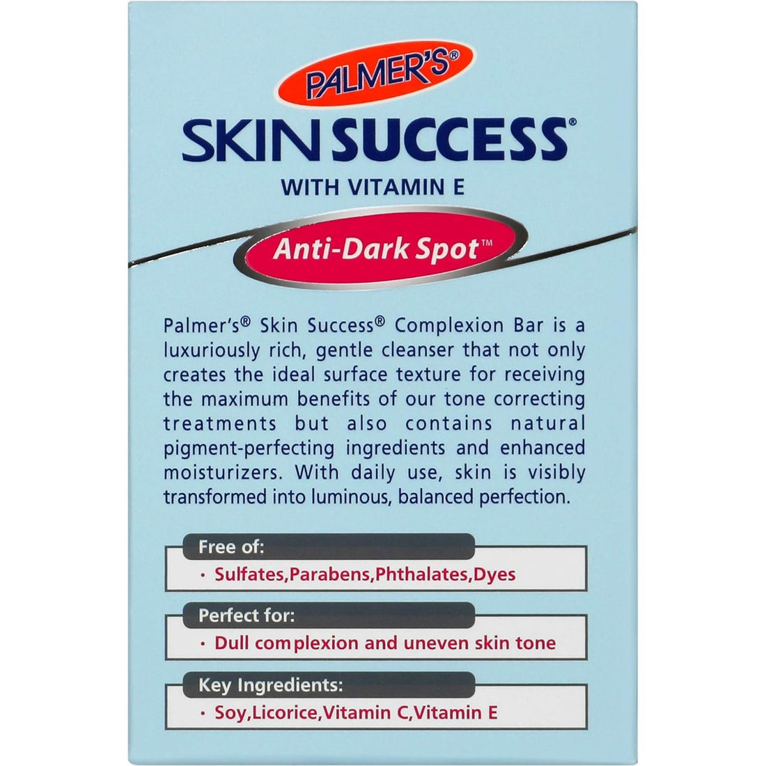 Skin Success Anti-Dark Spot Complexion Bar by Palmers for Unisex - 3.5 oz Cleanser - (Pack of 3)