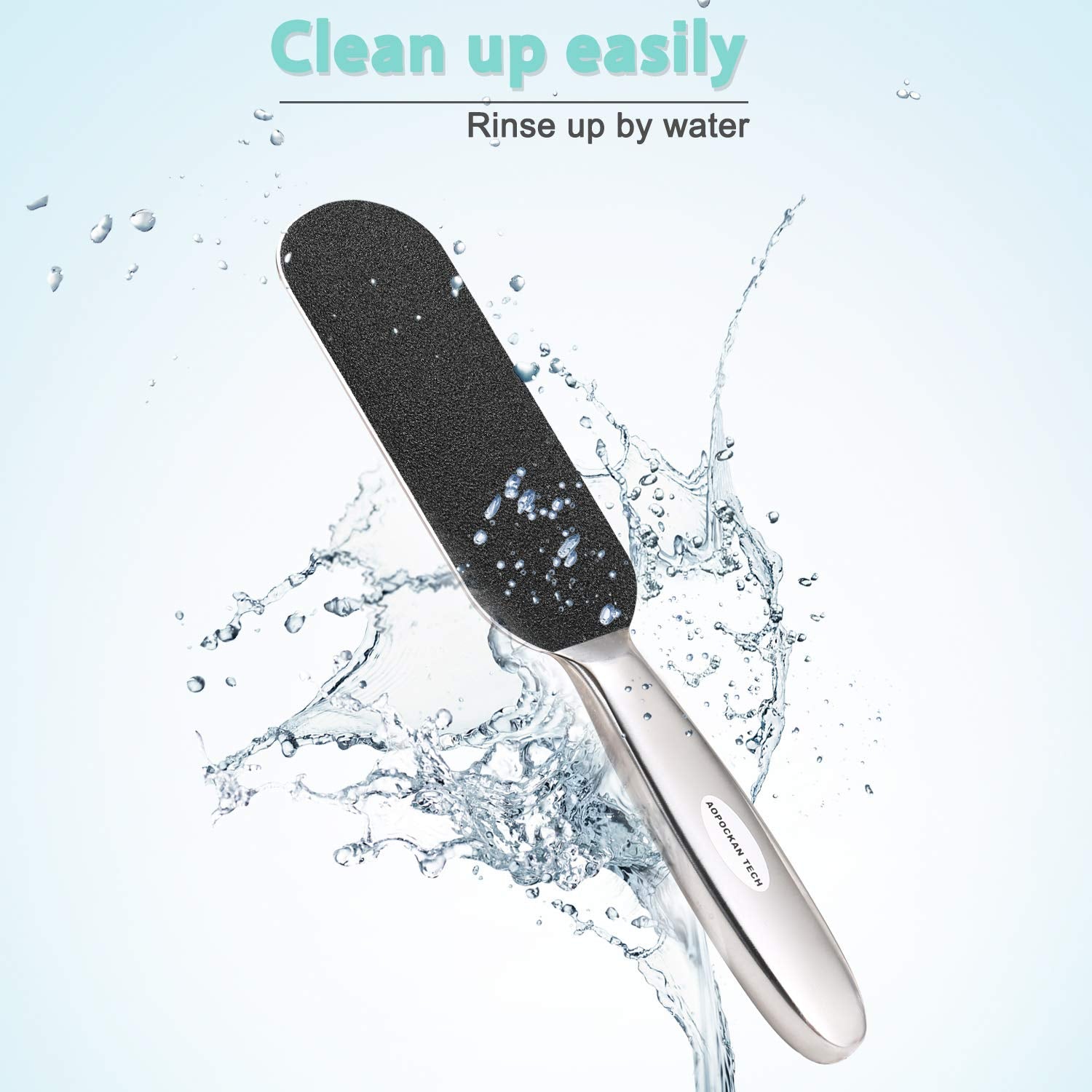 Professional Pedicure Foot File,Coarse/Fine Double Side and Reusable Stainless Steel Cracked Skin Corns Callus Remover Feet Rasp