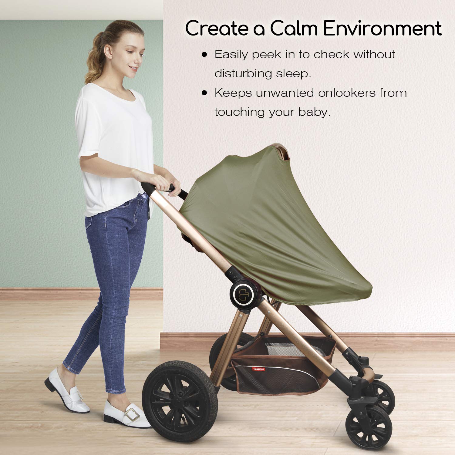 Nursing Cover & Baby Nursing Poncho,Multi Use Breastfeeding Cover for CarSeat Canopy, High Seat Cover, Stroller Cover, Shopping Cart Cover,Nursing Scarf for Boy and Girl by Kefee Kol (Green)