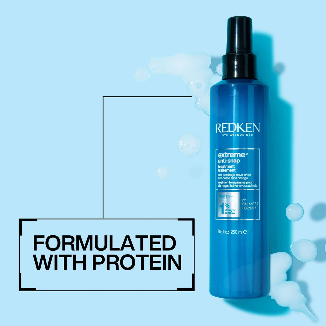 Redken Extreme Anti-Snap Anti-Breakage Leave-In Treatment | for Distressed Hair | Fortifies & Helps Reduce Breakage | Infused with Proteins | Updated Packaging | 8.5 Fl. Oz.