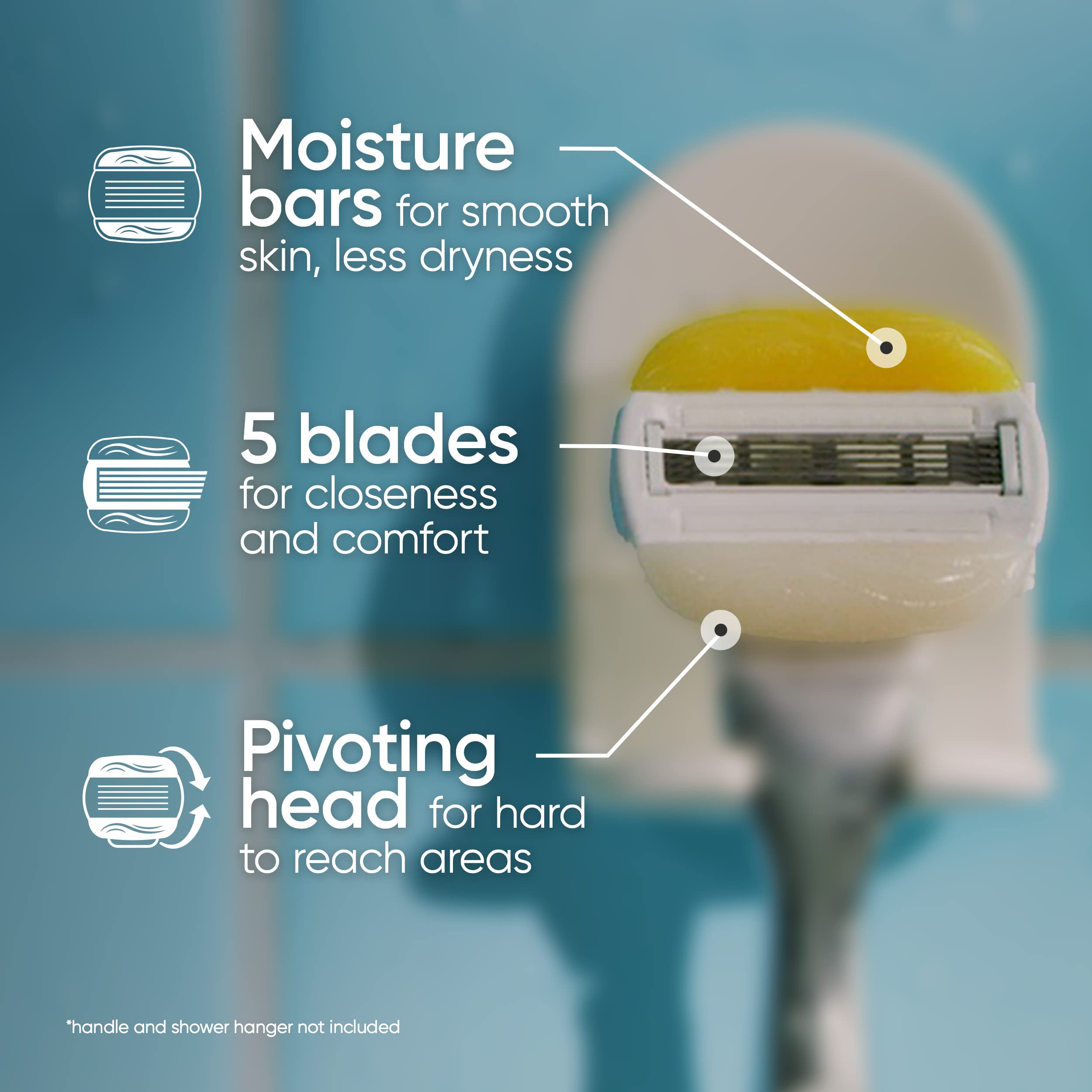 Gillette Venus & Olay Women's Razor Blade Refills, 6 Count (Product Size May Vary), Womens Razors / Blades