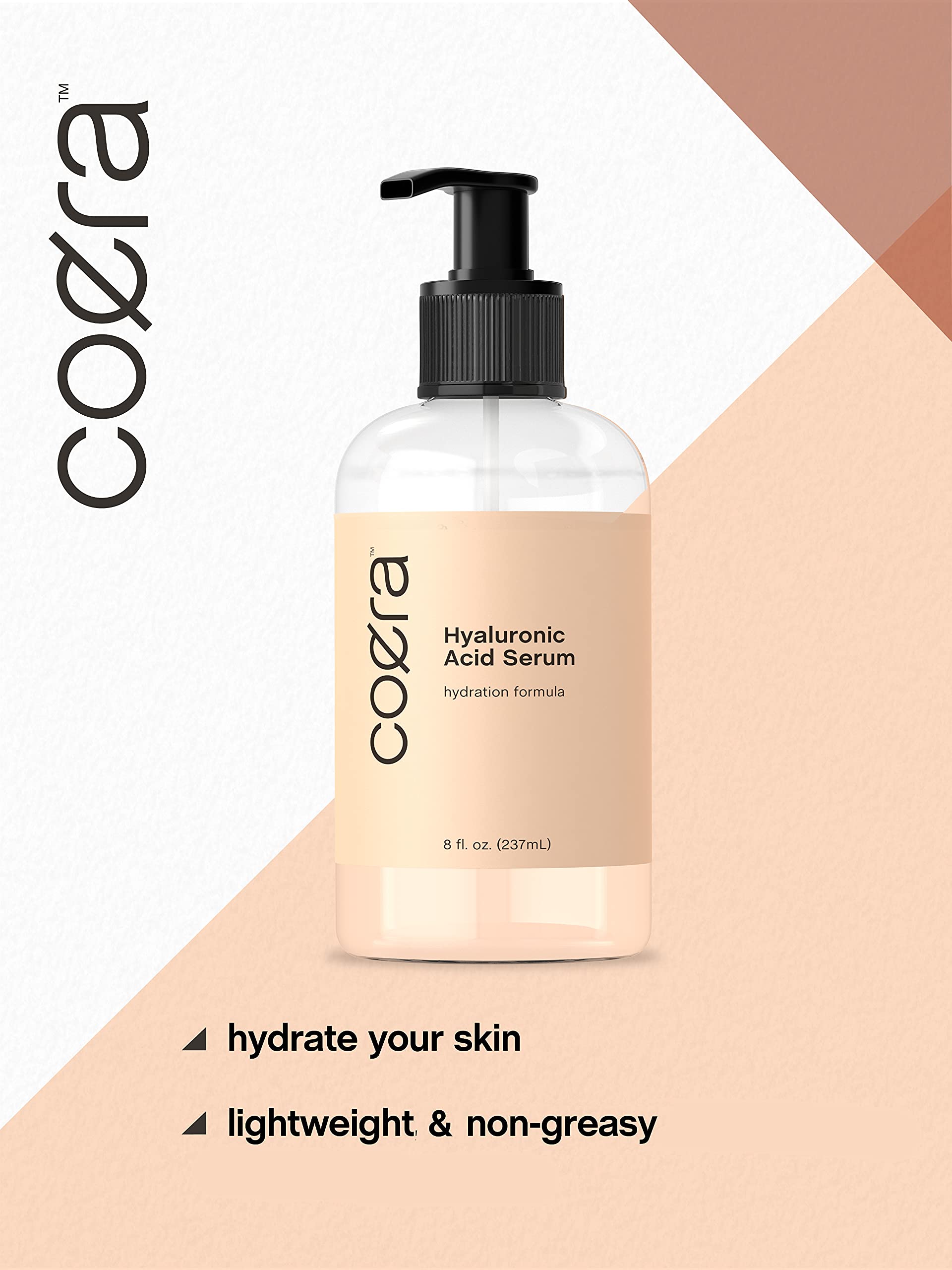 Coera Hyaluronic Acid Serum for Face | 8 oz | Moisturizing Oil for Skin, Hair & Nails | Paraben & SLS Free