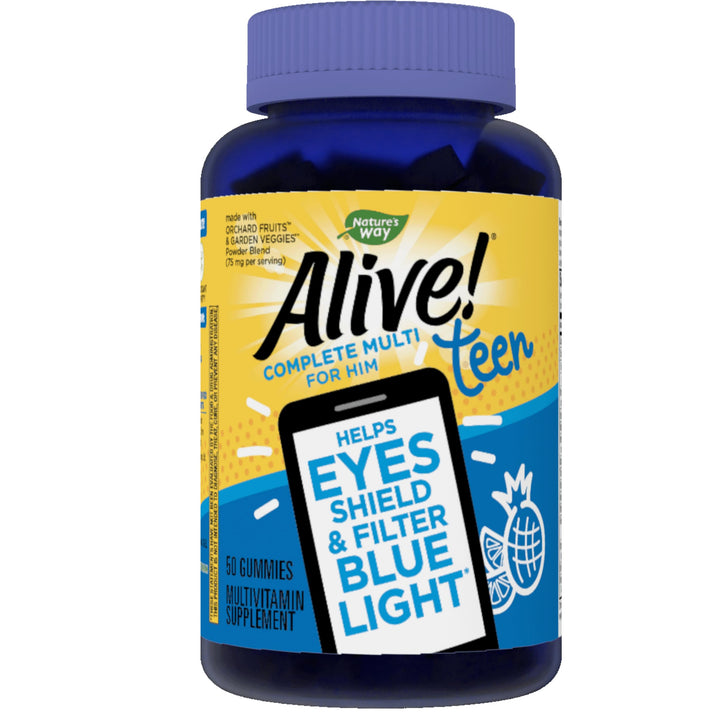 Nature’s Way Alive! Teen Gummy Multivitamin for Him, Fruit Punch Flavored