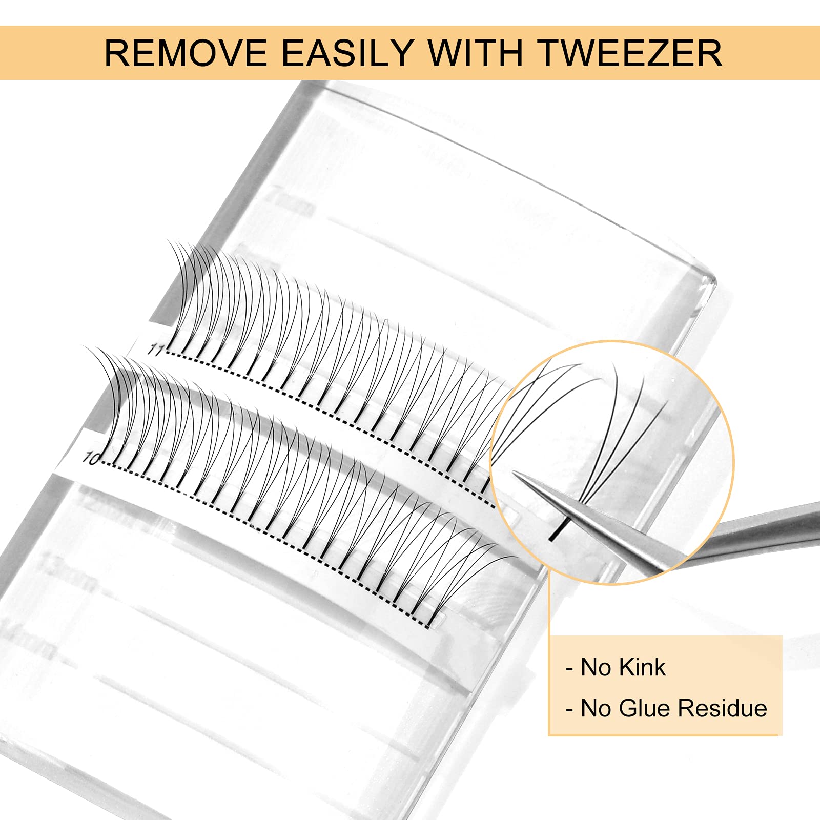 Quewel lash 3D-0.10-C, 10Mm: Russian Volume Premade Fans Eyelashes Extension 3D 4D Thickness 0.07/0.10 Curl C/D Length 8-15Mm By Quewel (3D-0.10-C, 10Mm)