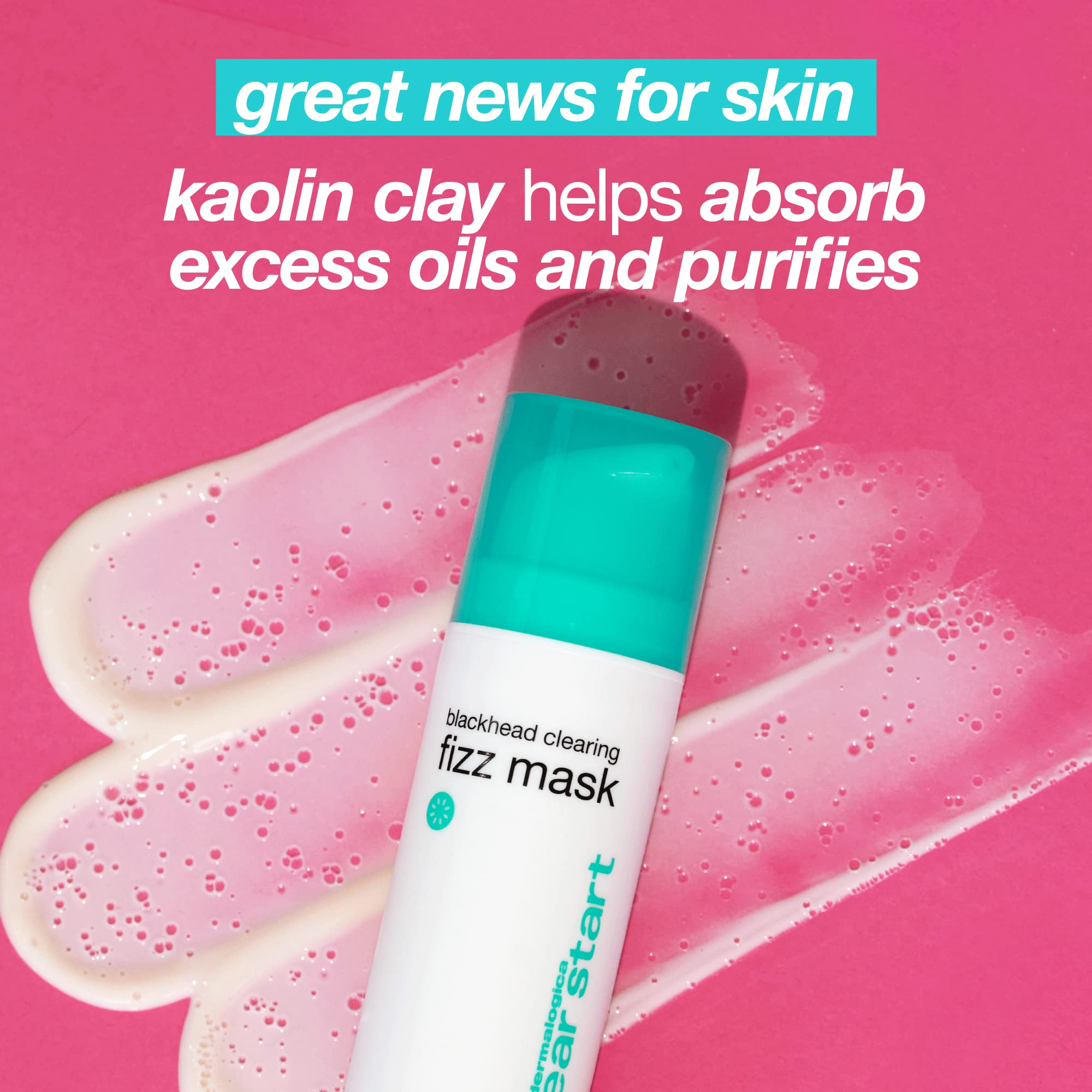 dermalogica Clear Start Blackhead Clearing Fizz Mask (1.7 Fl Oz) Purifying Pore Cleansing Mask with Kaolin Clay and Sulfur - Absorbs Excess Oil To Purify Skin