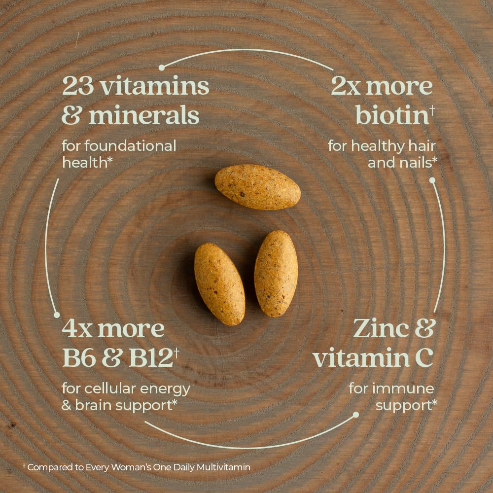 New Chapter Women's Multivitamin 40+ Advanced Formula for Heart, Hormone, Immune & Energy Support, Higher Levels of Whole-Food Fermented B Vitamins +D3, Made with Organic Non-GMO Ingredients, 96 Count