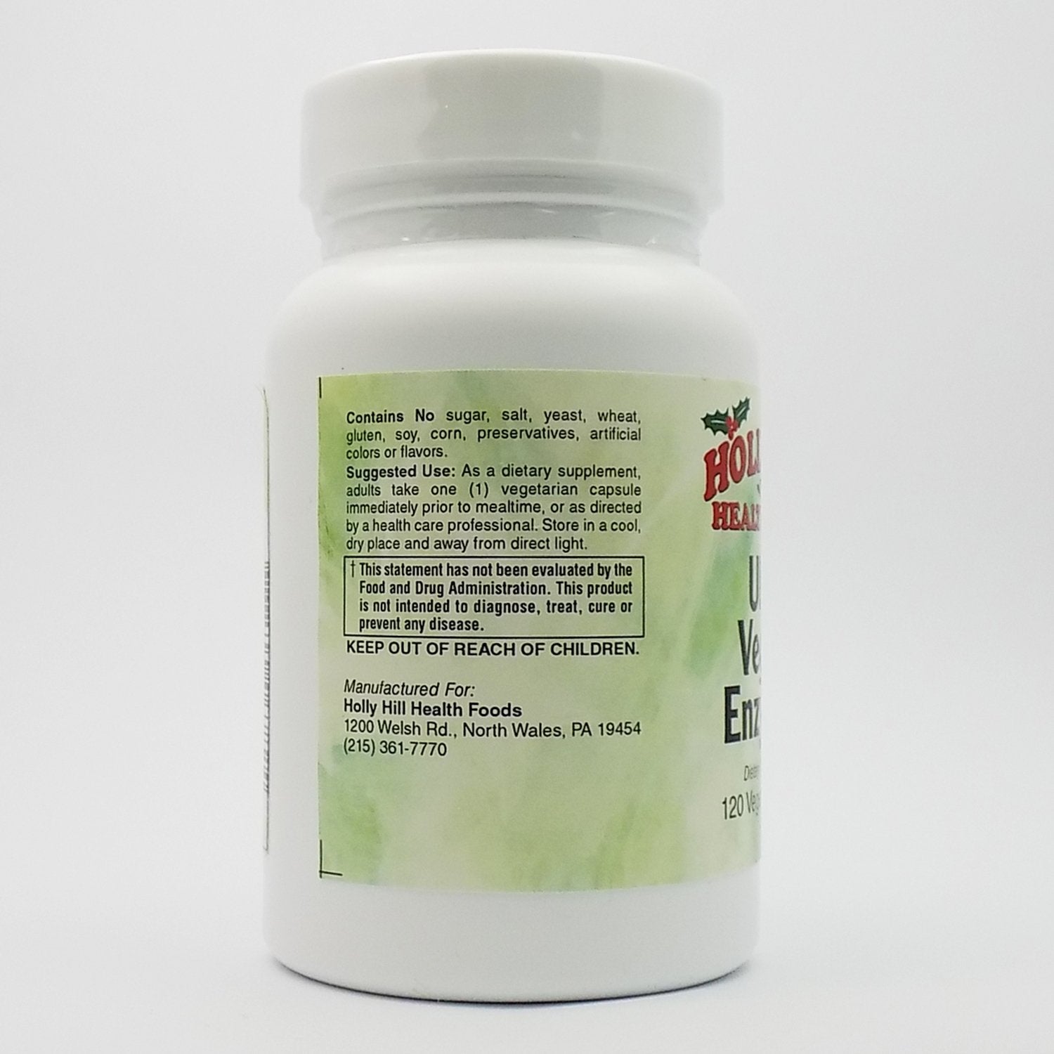 Holly Hill Health Foods, Ultra Veggie Enzymes, 120 Vegetarian Capsules