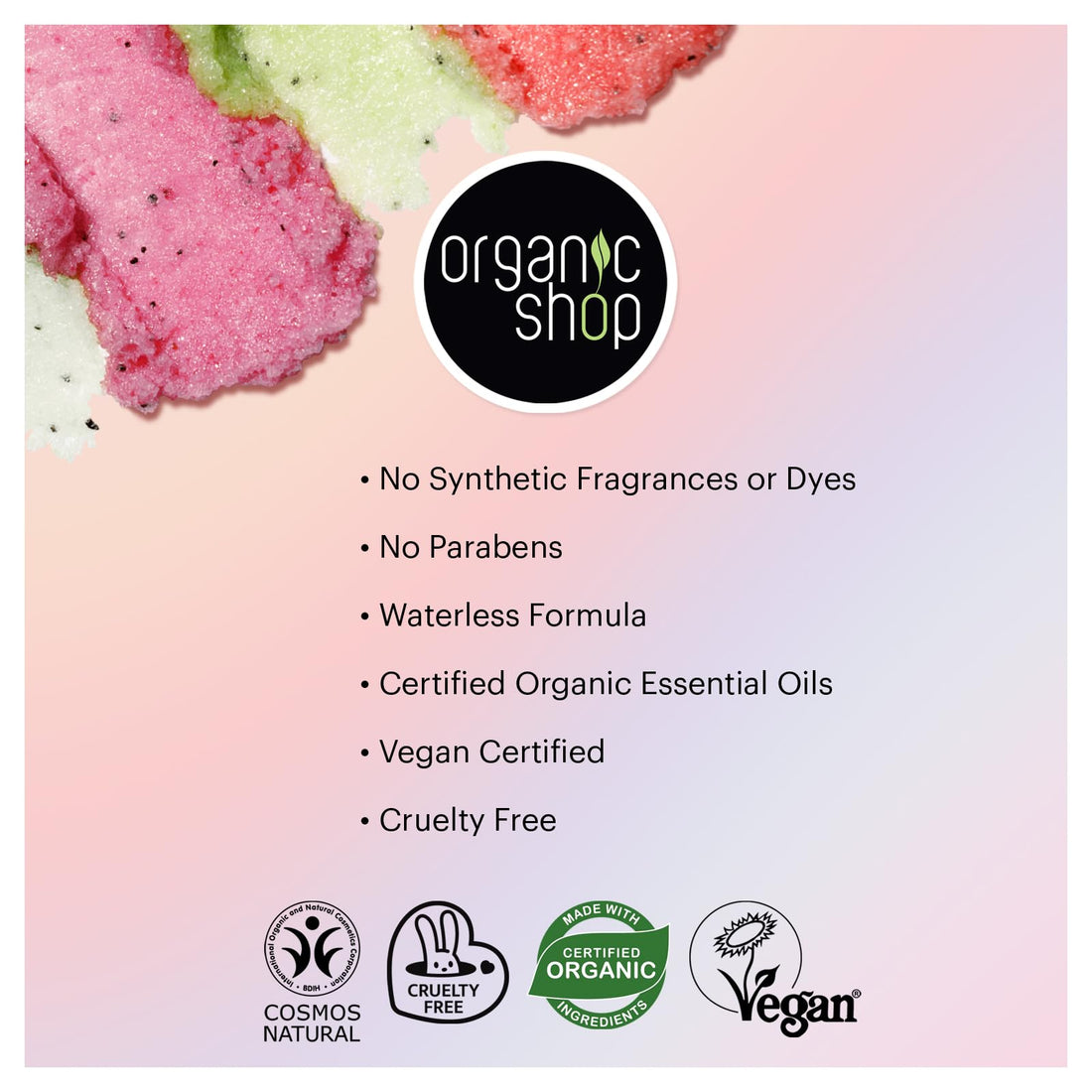 Organic Shop Honey Salt & Juniper Hydrating & Exfoliating Body Scrub, 100% Vegan & Organic, Daily Exfoliant, Detox & Moisturizer, Body, Face, Hand & Foot, Intensive Care & Skin Toning. 250ml