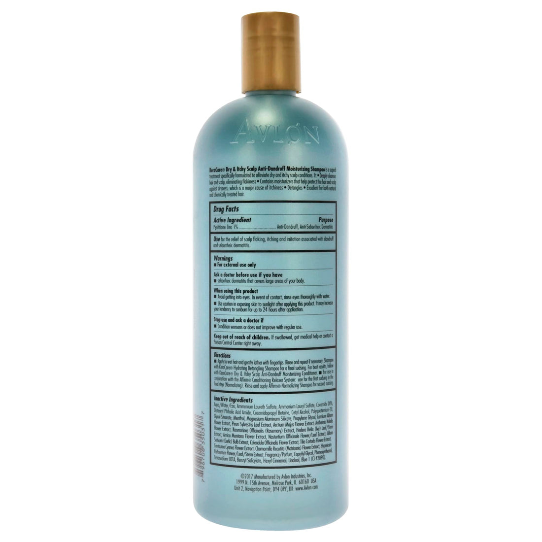 Avlon Kera Care Dry and Itchy Scalp Anti-Dandruff Moisturizing Shampoo Unisex 32 Ounce