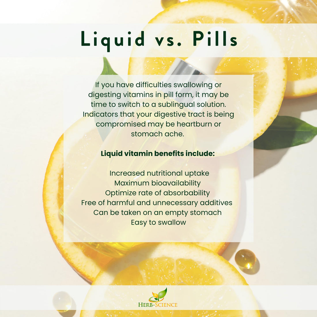 Herb-Science Liquid Vitamin B9 Folic Acid Supplements - VIT B Drops for Brain & Digestive Function, Liver Support - Gluten-Free, Non-GMO, Vegan - Nutritional Supplement for Adults - 1 fl. oz.